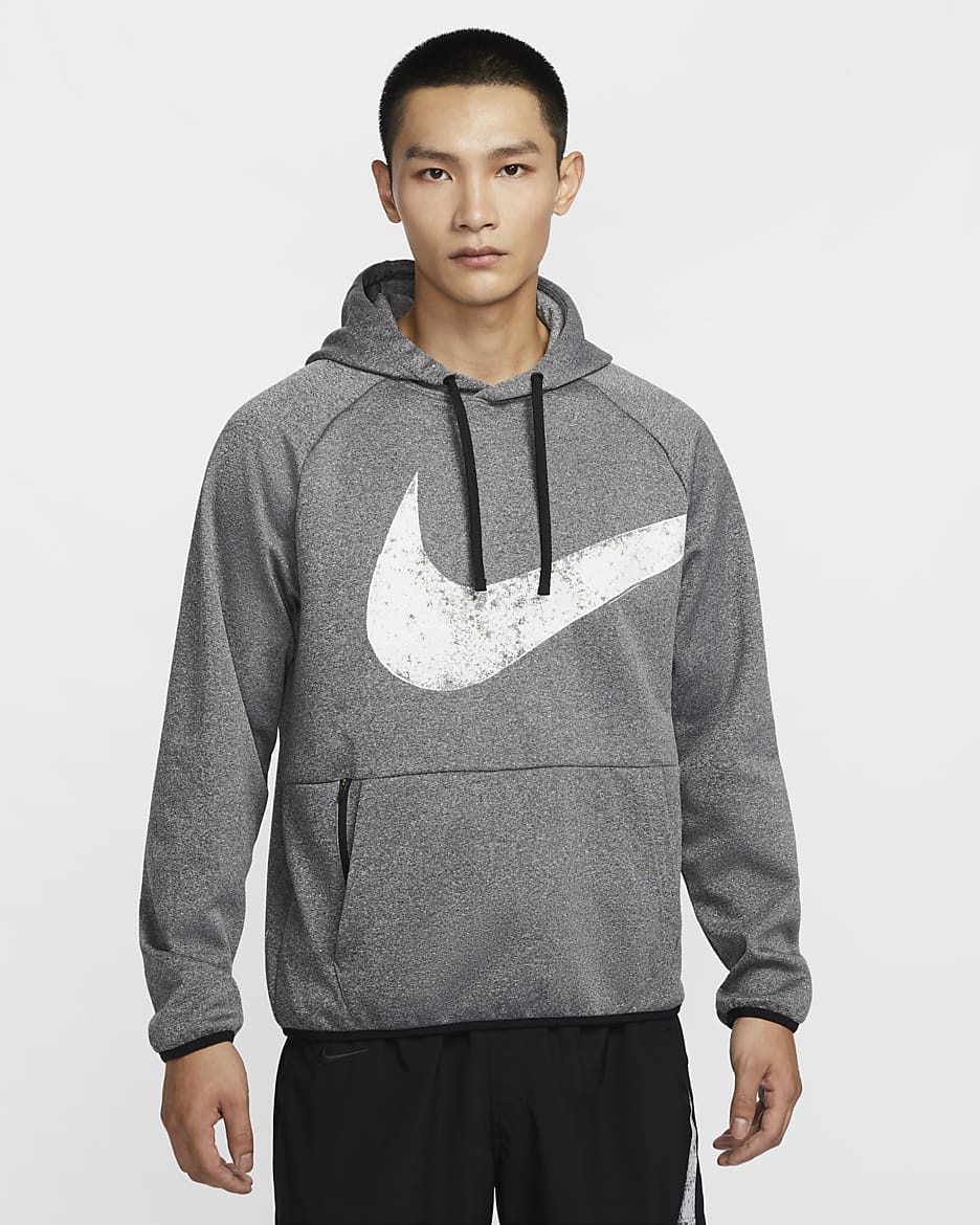 Nike men's therma swoosh essential hoodie best sale